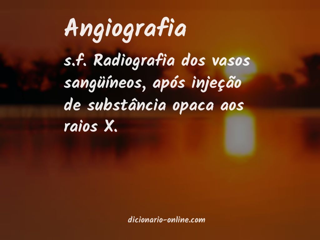 Significado de angiografia