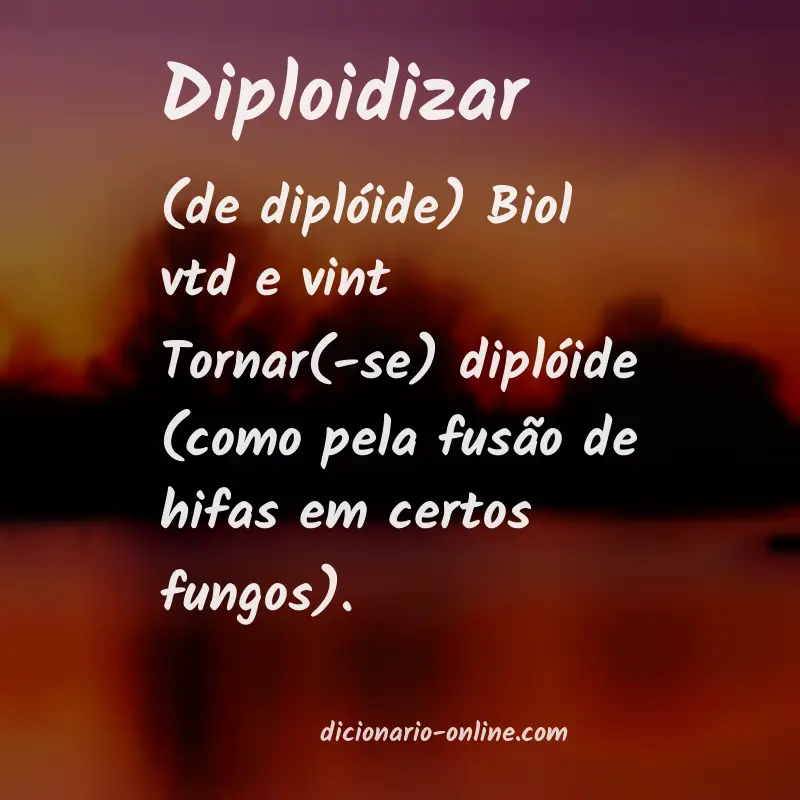 Significado de diploidizar
