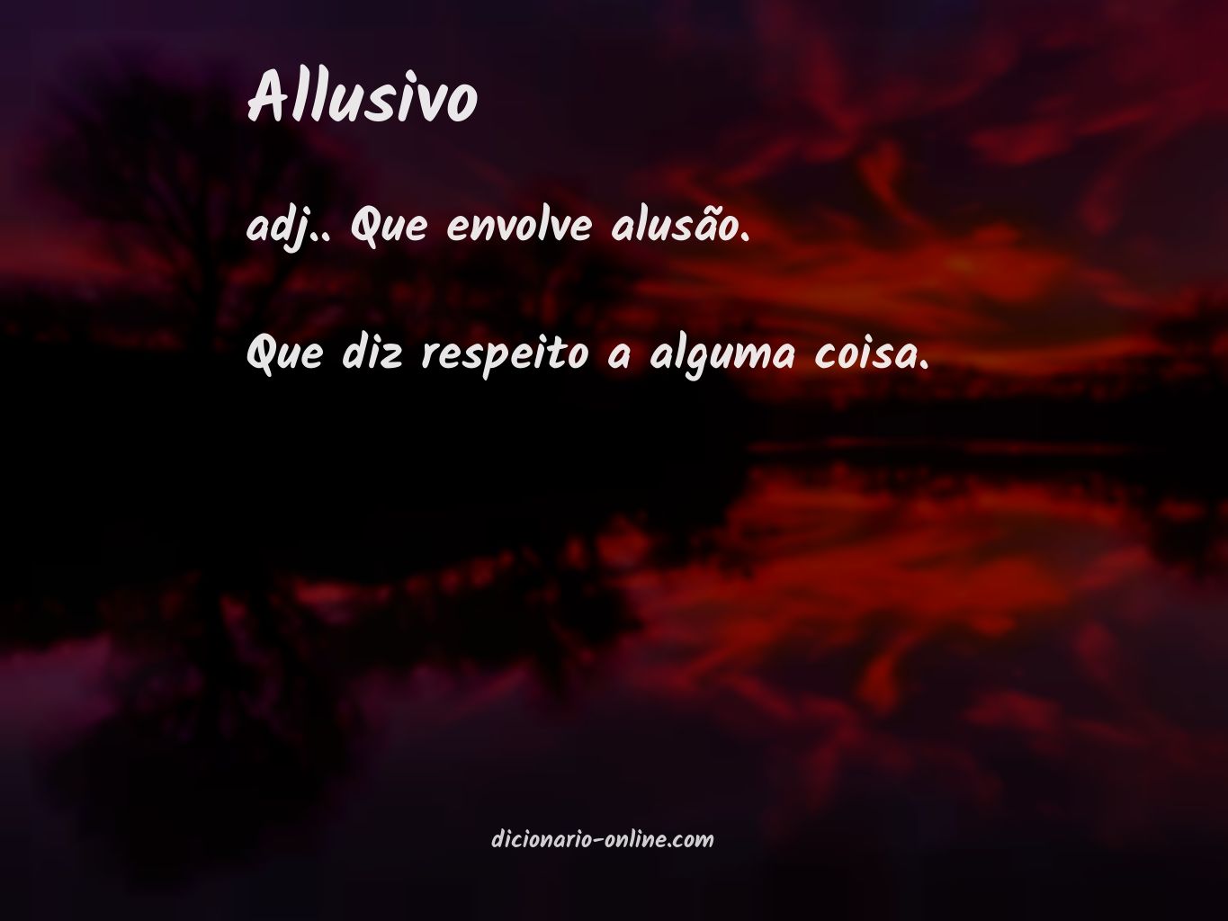 Significado de allusivo