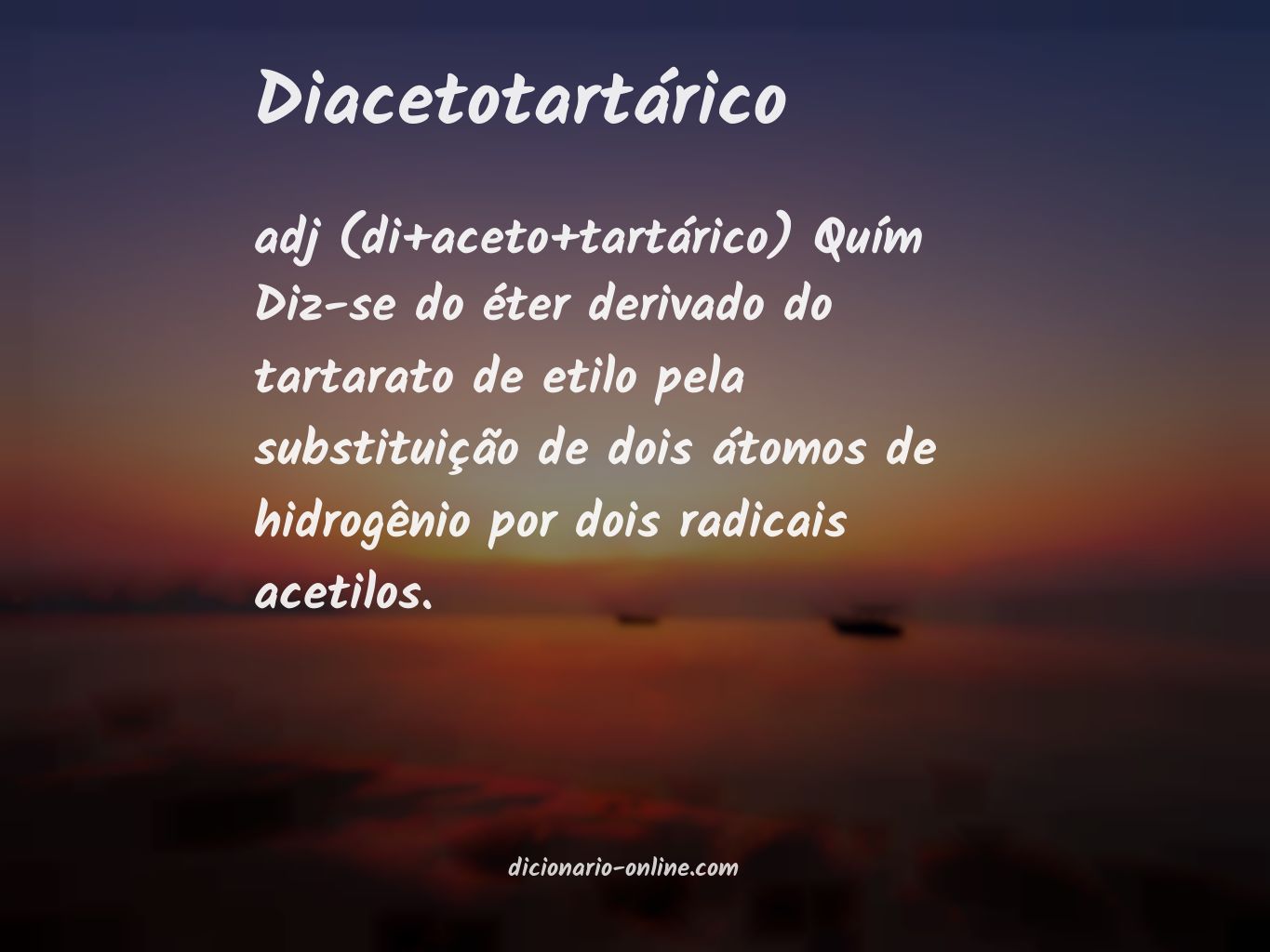 Significado de diacetotartárico