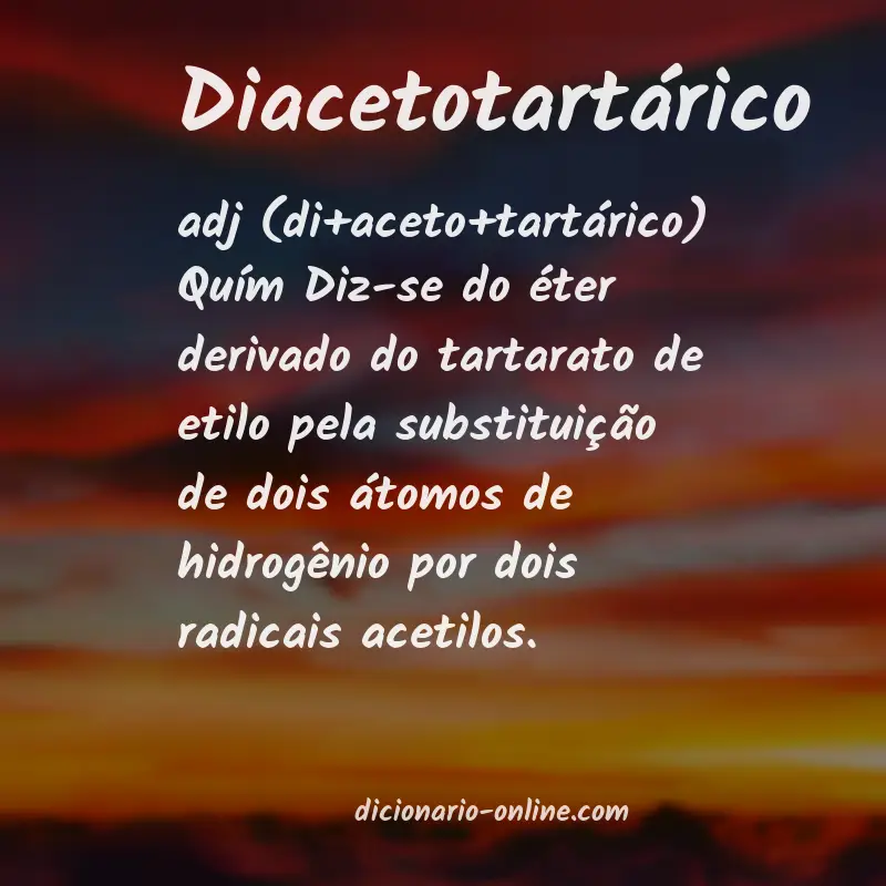 Significado de diacetotartárico