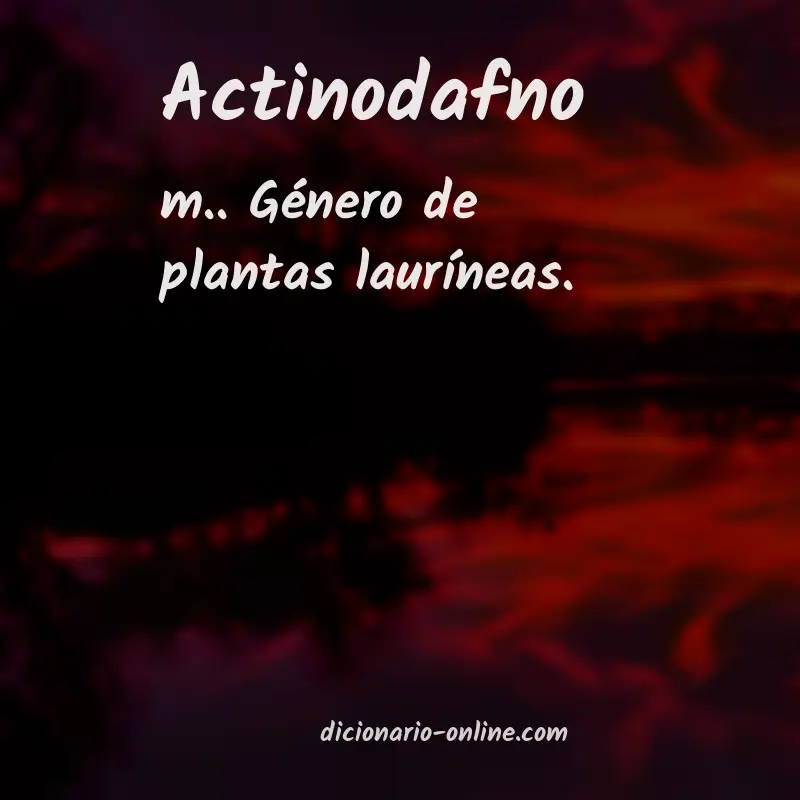 Significado de actinodafno