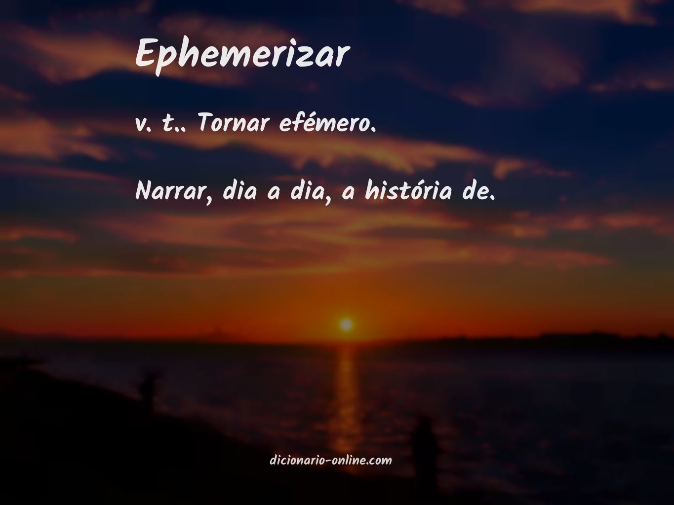 Significado de ephemerizar