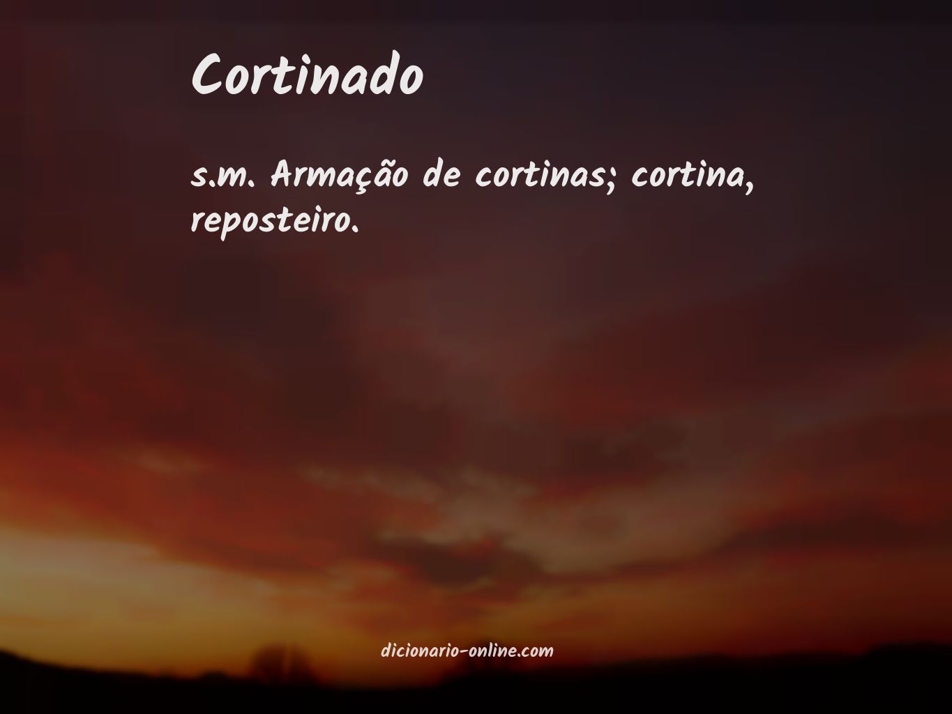 Significado de cortinado