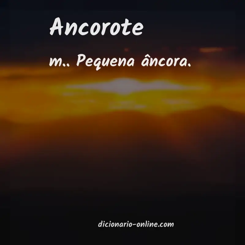 Significado de ancorote