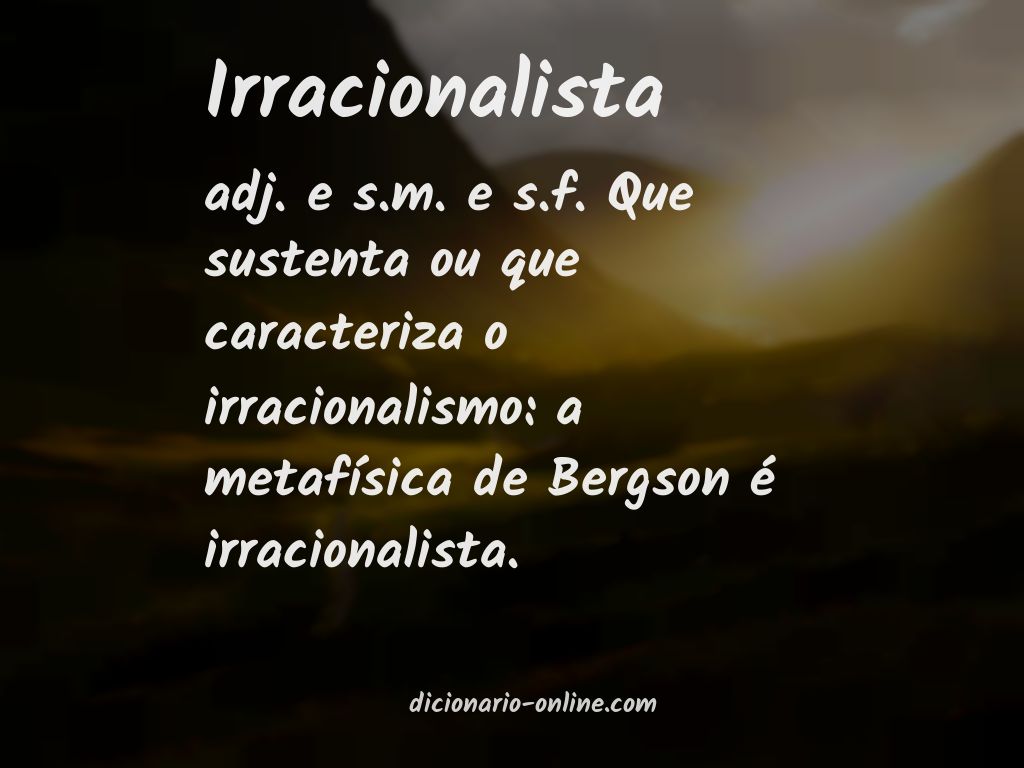 Significado de irracionalista