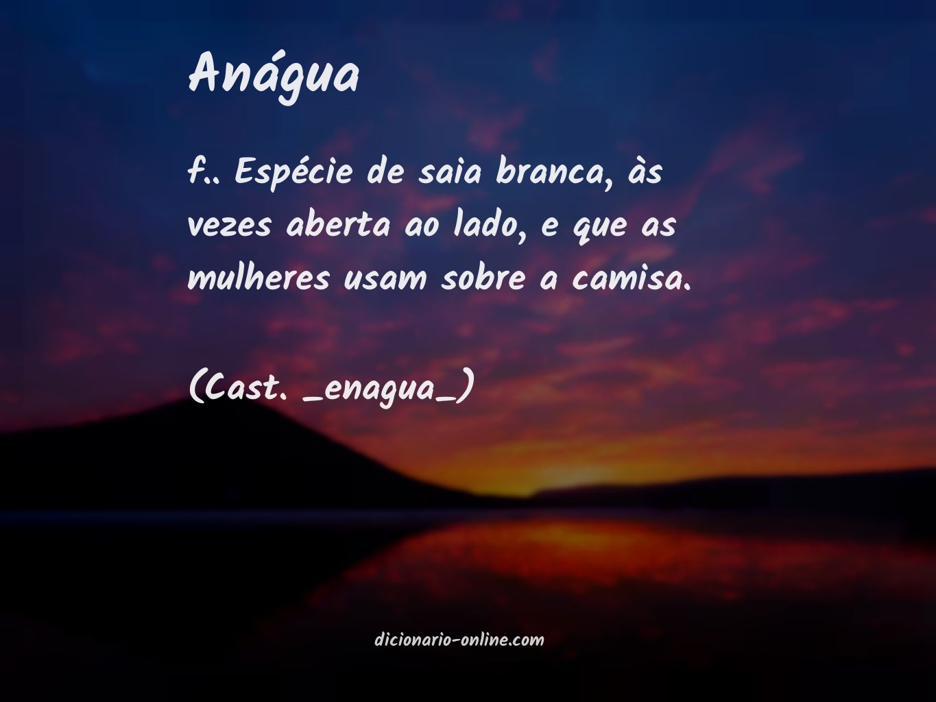 Significado de anágua