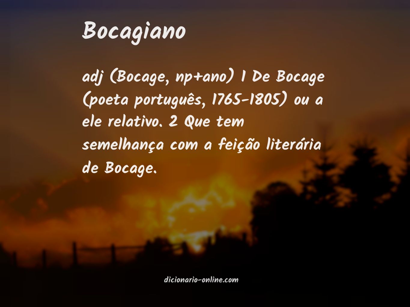 Significado de bocagiano