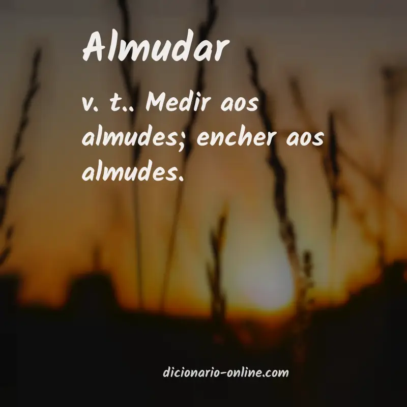 Significado de almudar