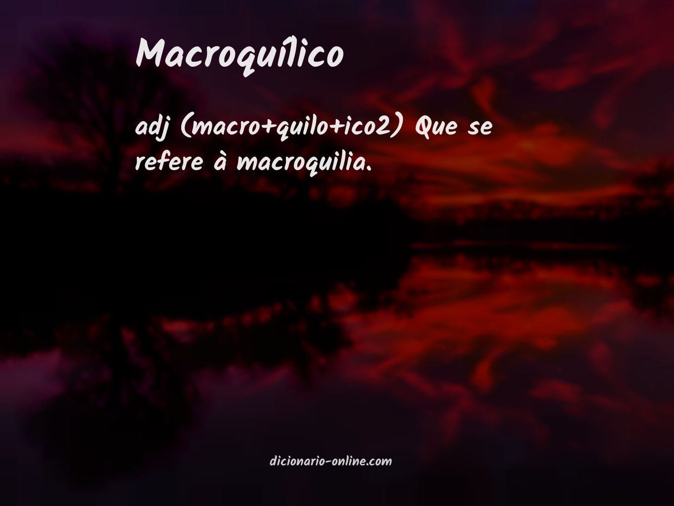 Significado de macroquílico