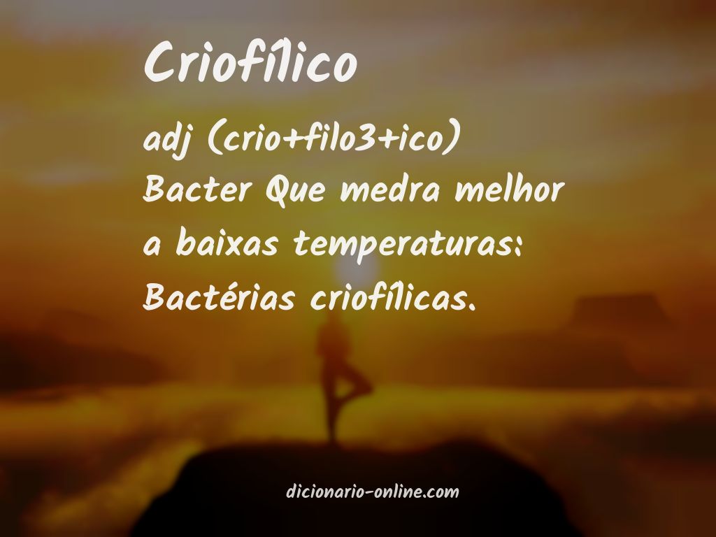 Significado de criofílico