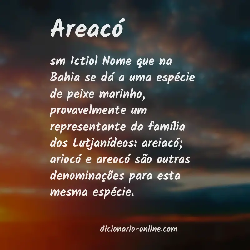 Significado de areacó