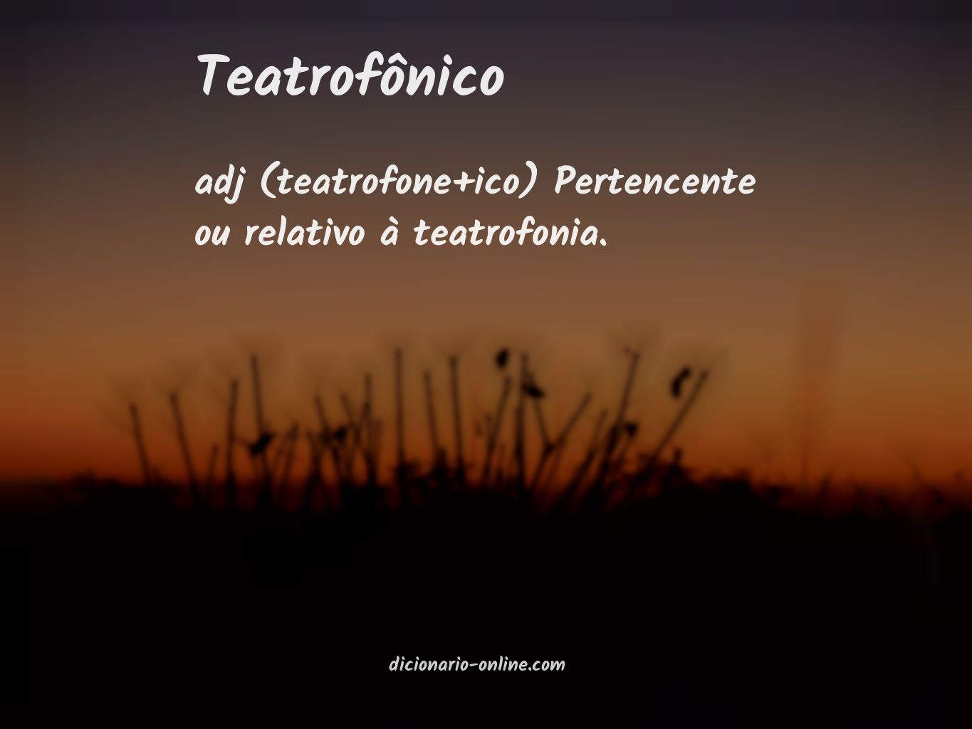 Significado de teatrofônico