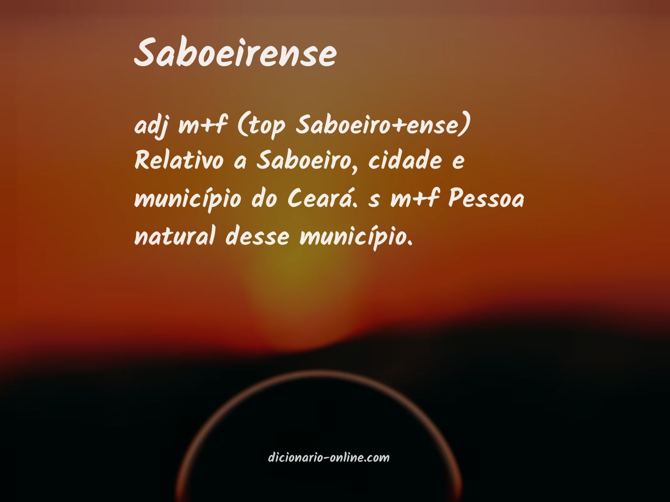 Significado de saboeirense