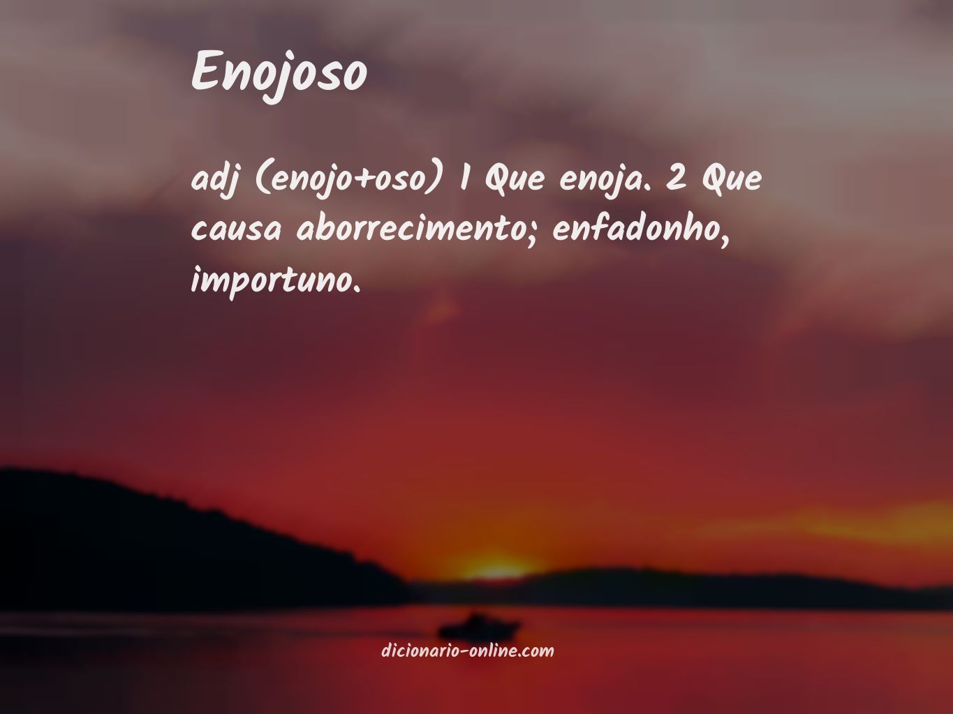 Significado de enojoso