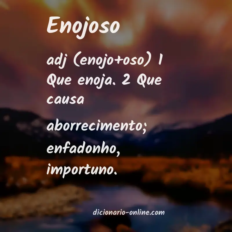 Significado de enojoso