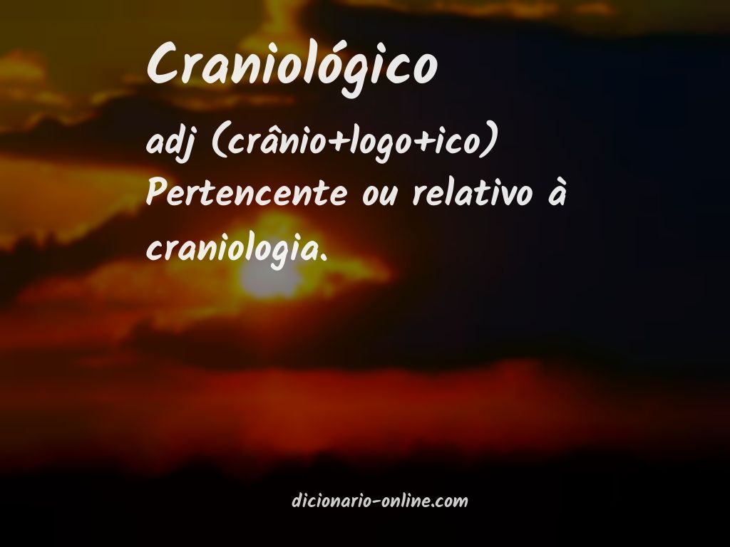 Significado de craniológico