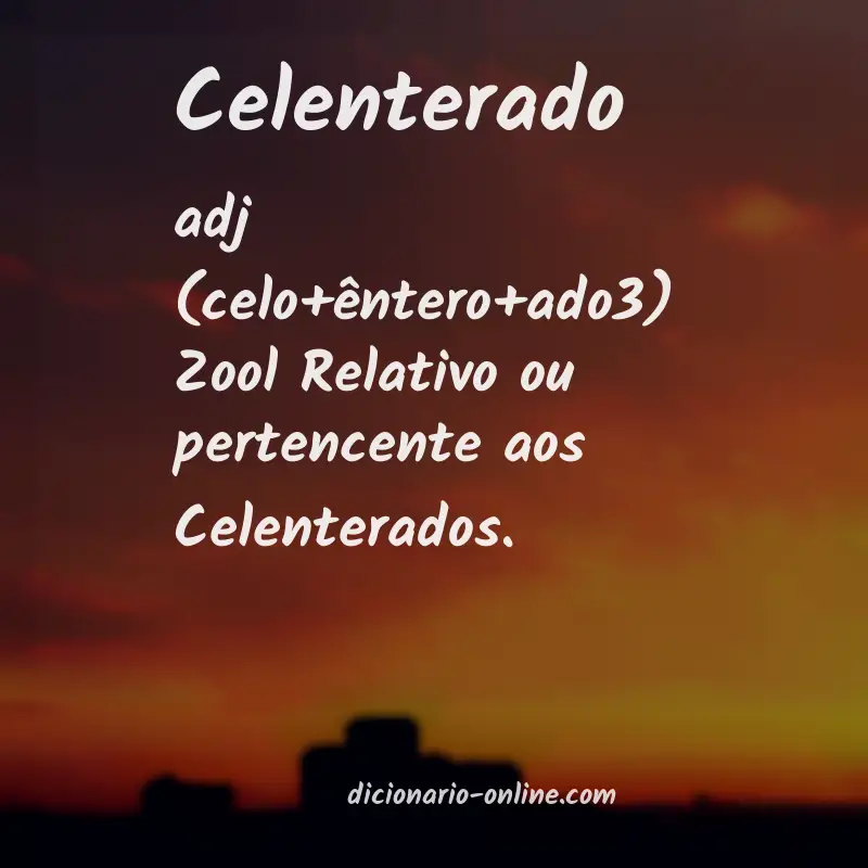 Significado de celenterado