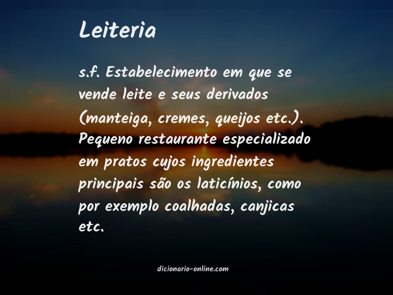 Significado de leiteria