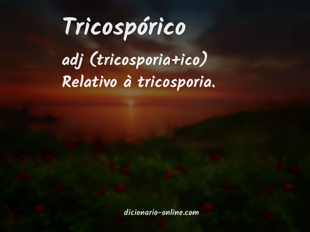 Significado de tricospórico