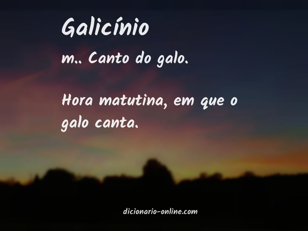 Significado de galicínio