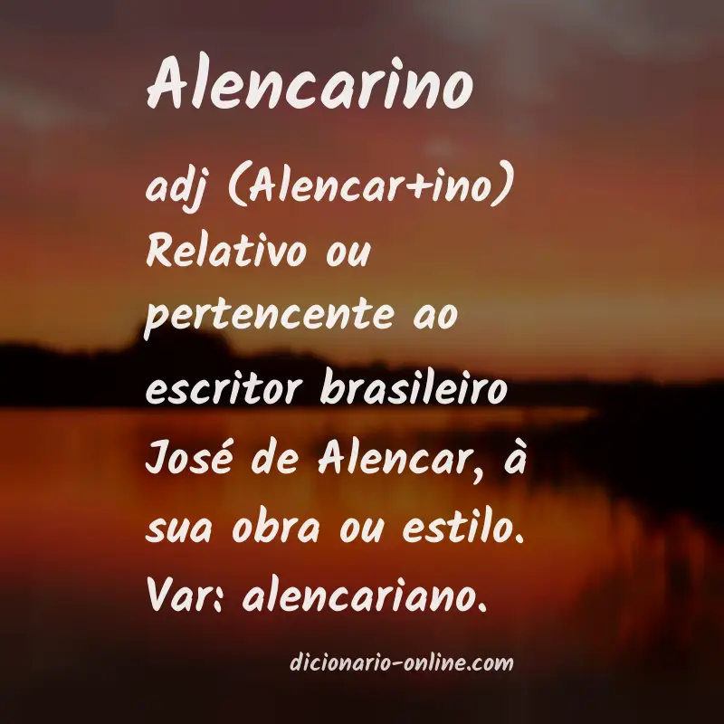 Significado de alencarino