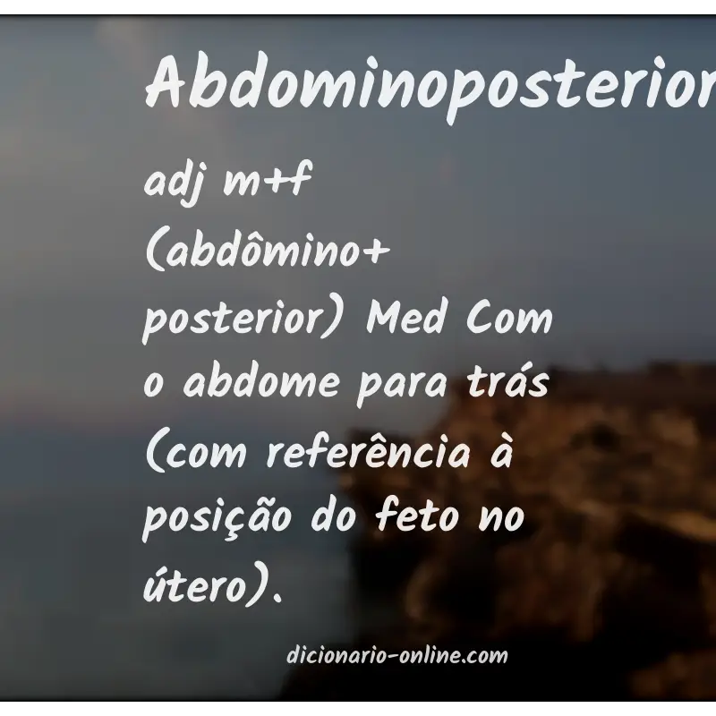 Significado de abdominoposterior
