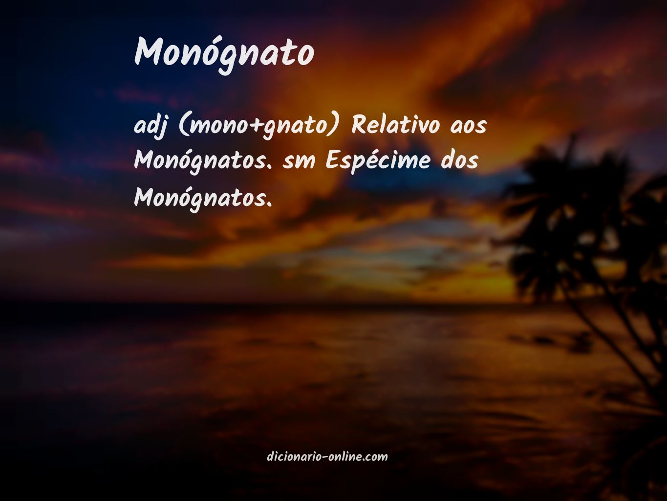 Significado de monógnato