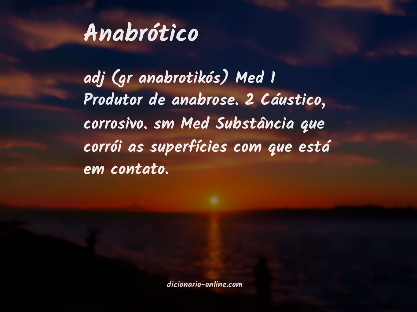 Significado de anabrótico