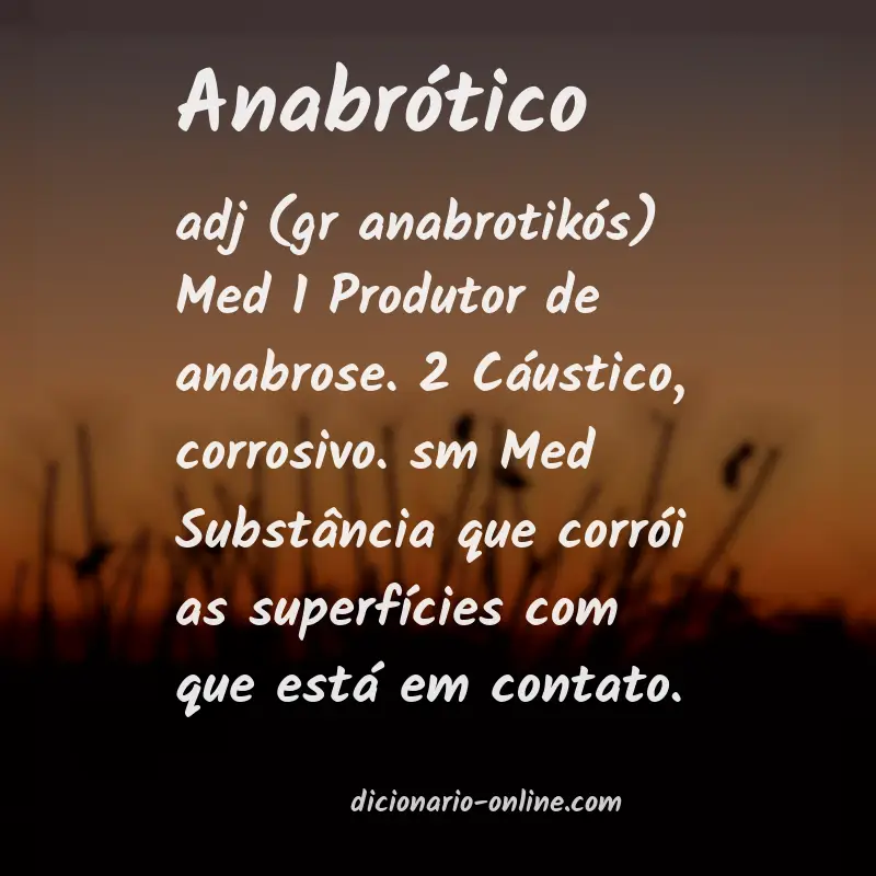 Significado de anabrótico