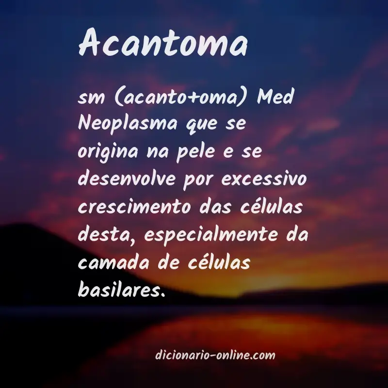 Significado de acantoma