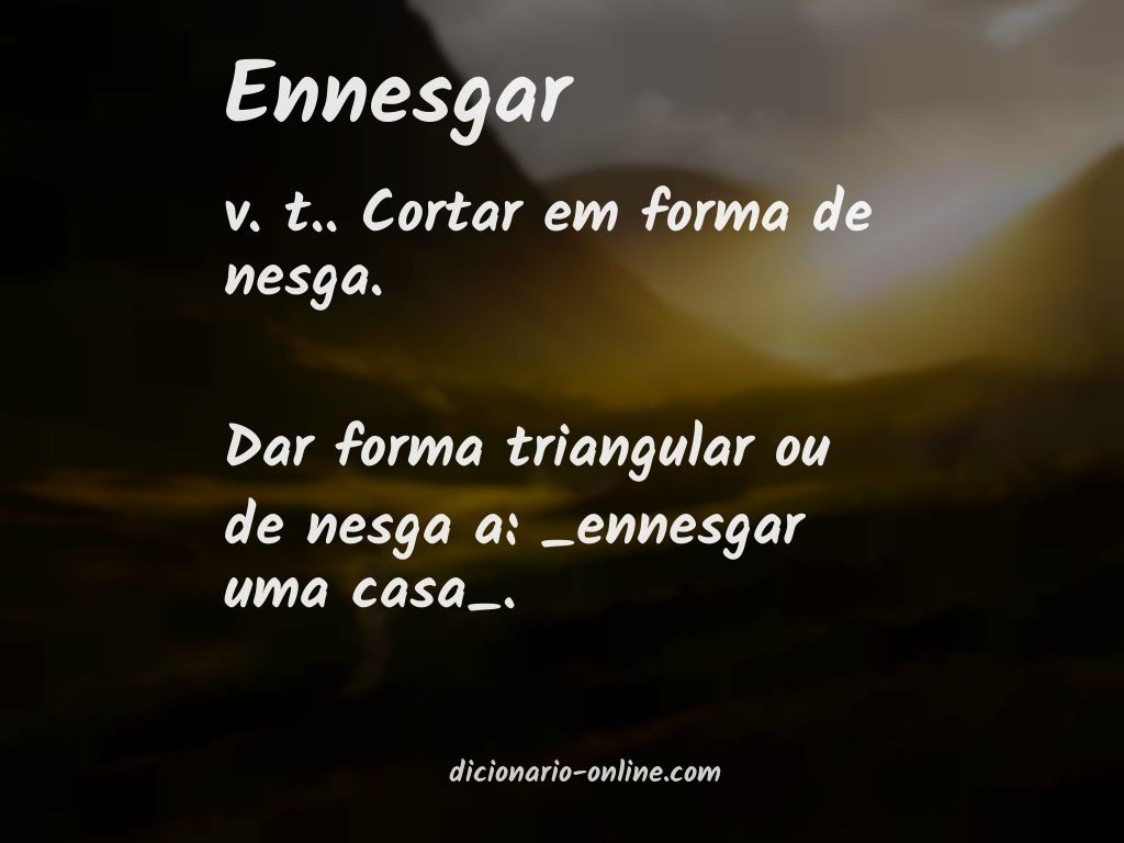 Significado de ennesgar