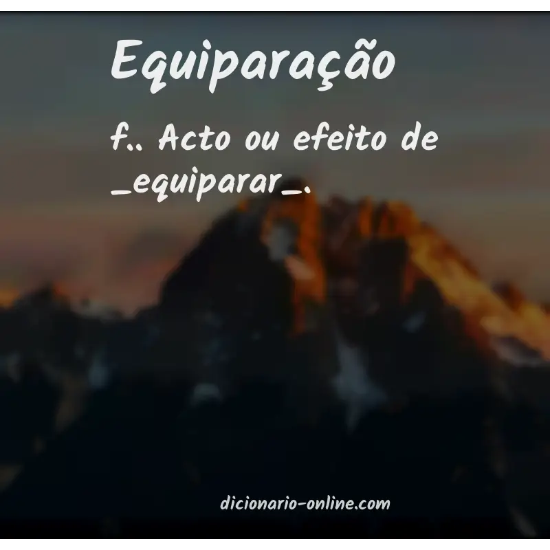 Significado de equiparação