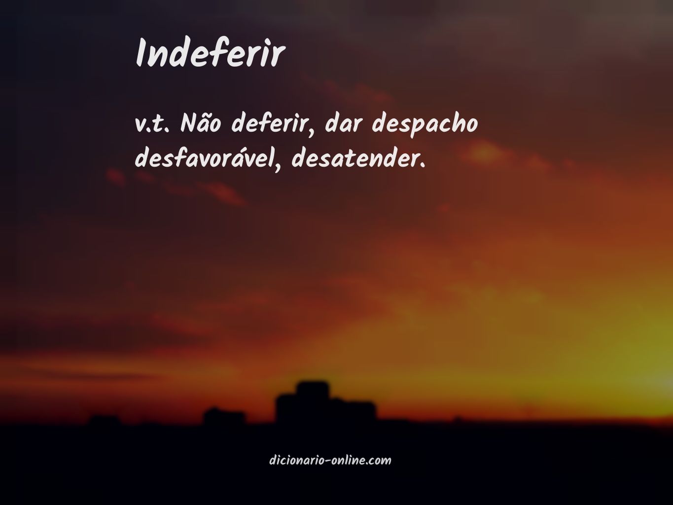 Significado de indeferir