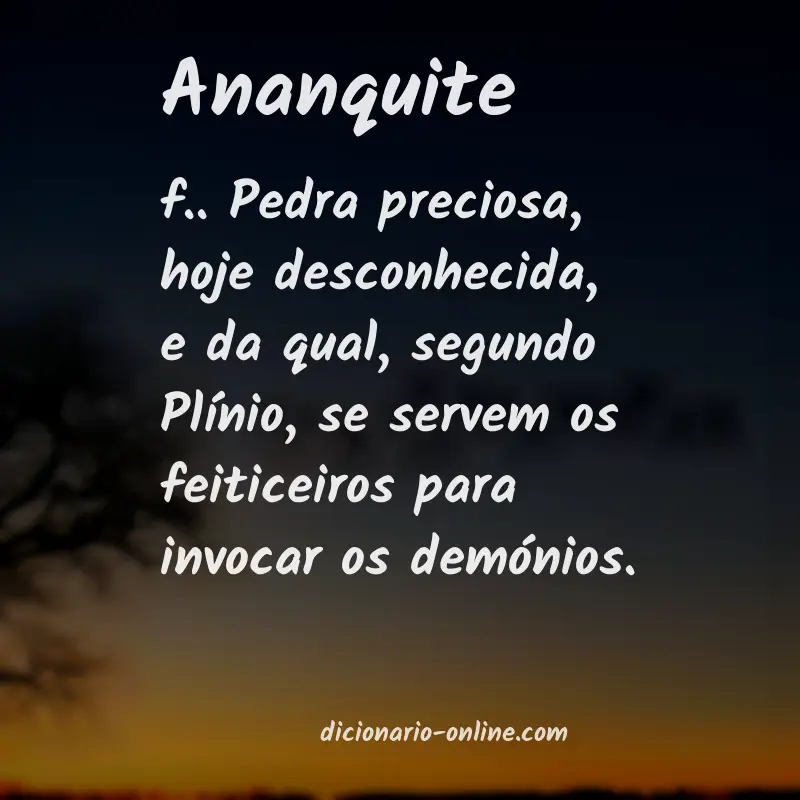 Significado de ananquite