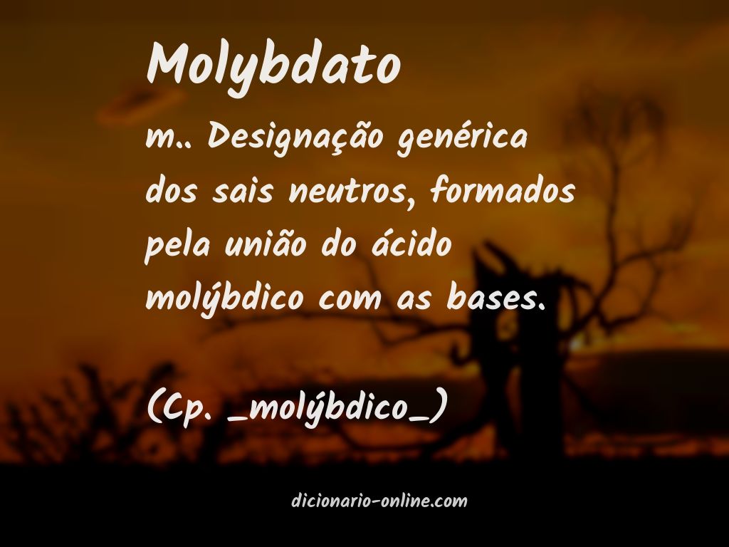 Significado de molybdato