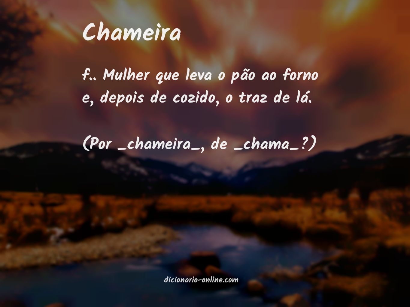 Significado de chameira