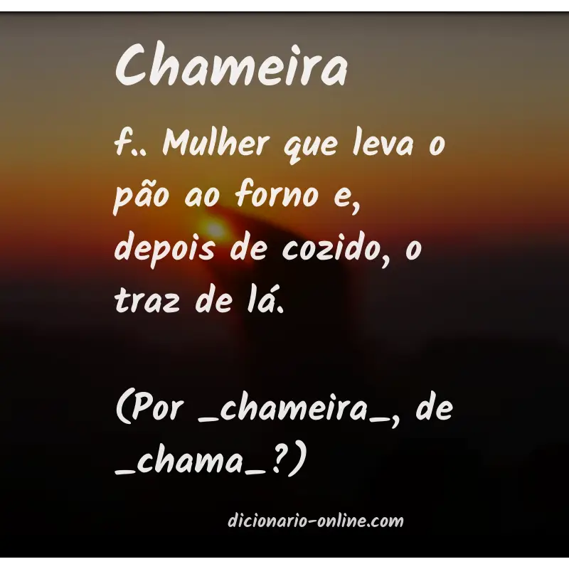 Significado de chameira