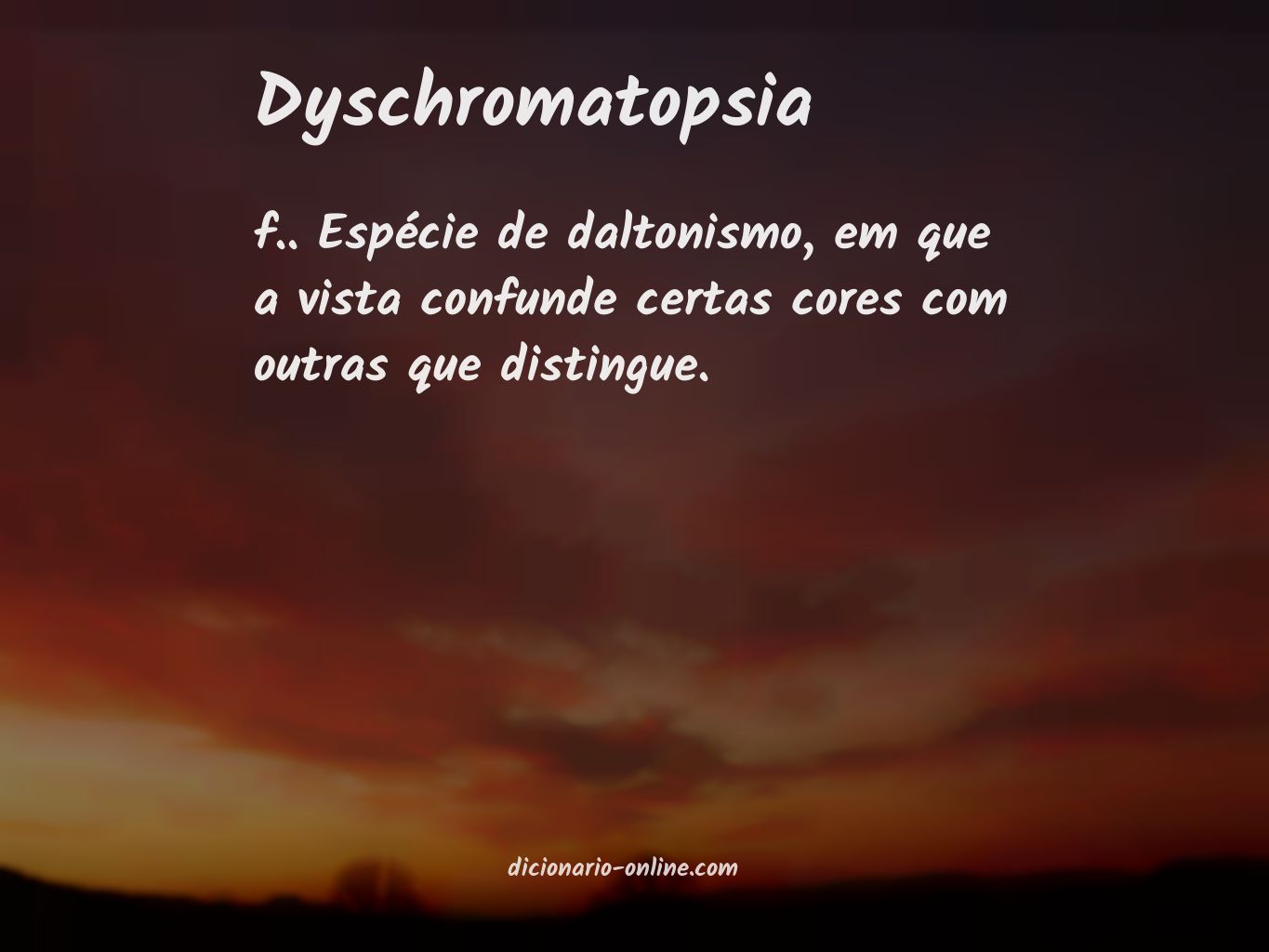 Significado de dyschromatopsia
