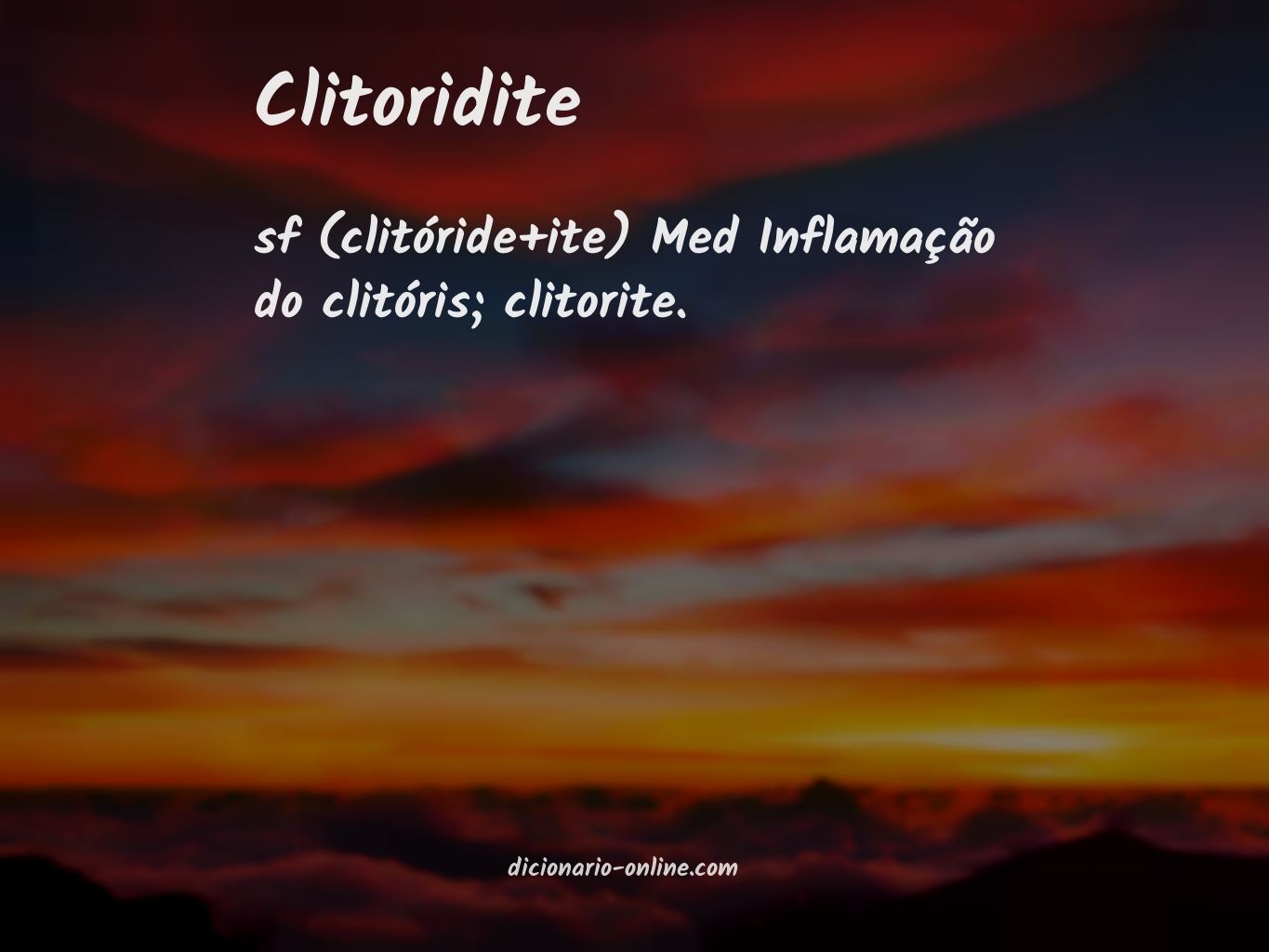 Significado de clitoridite