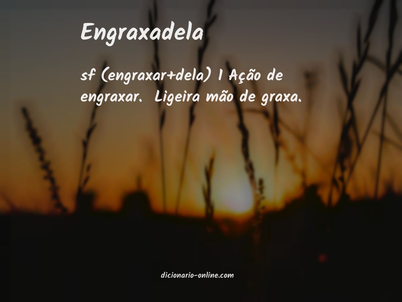 Significado de engraxadela