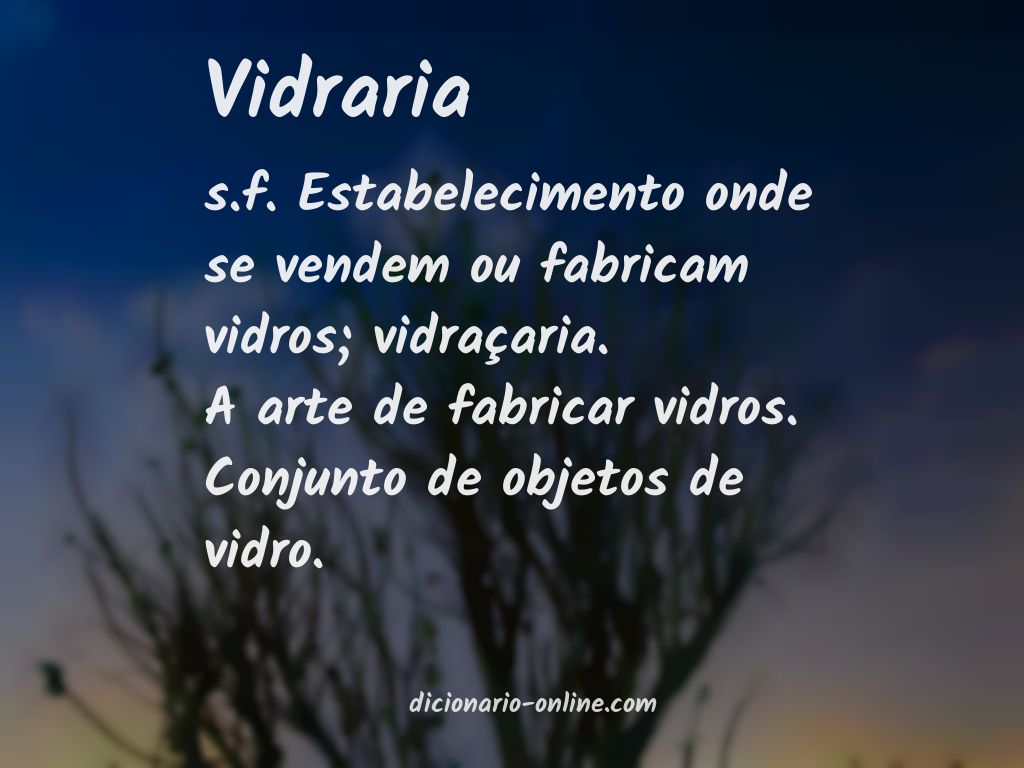 Significado de vidraria