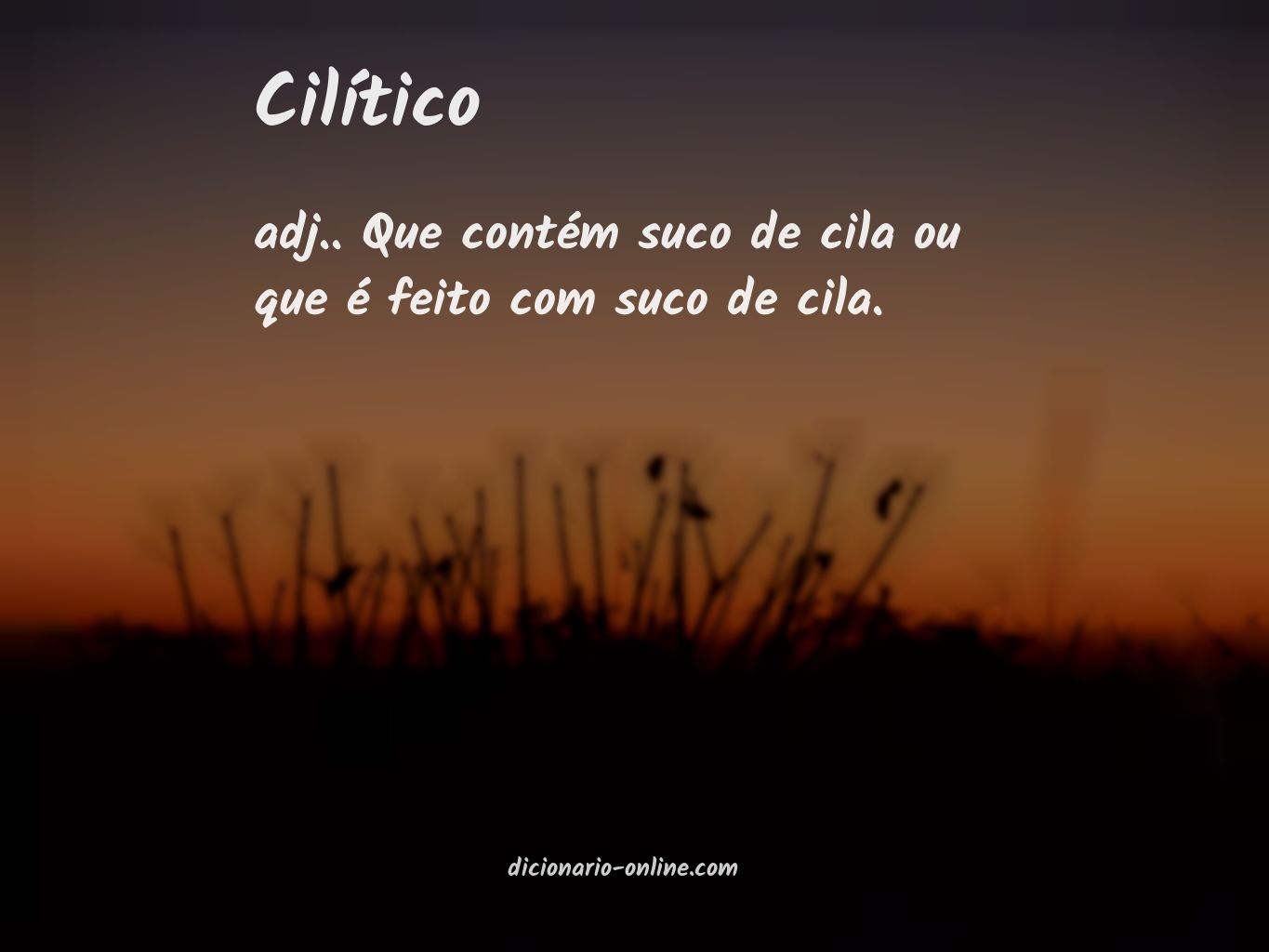 Significado de cilítico