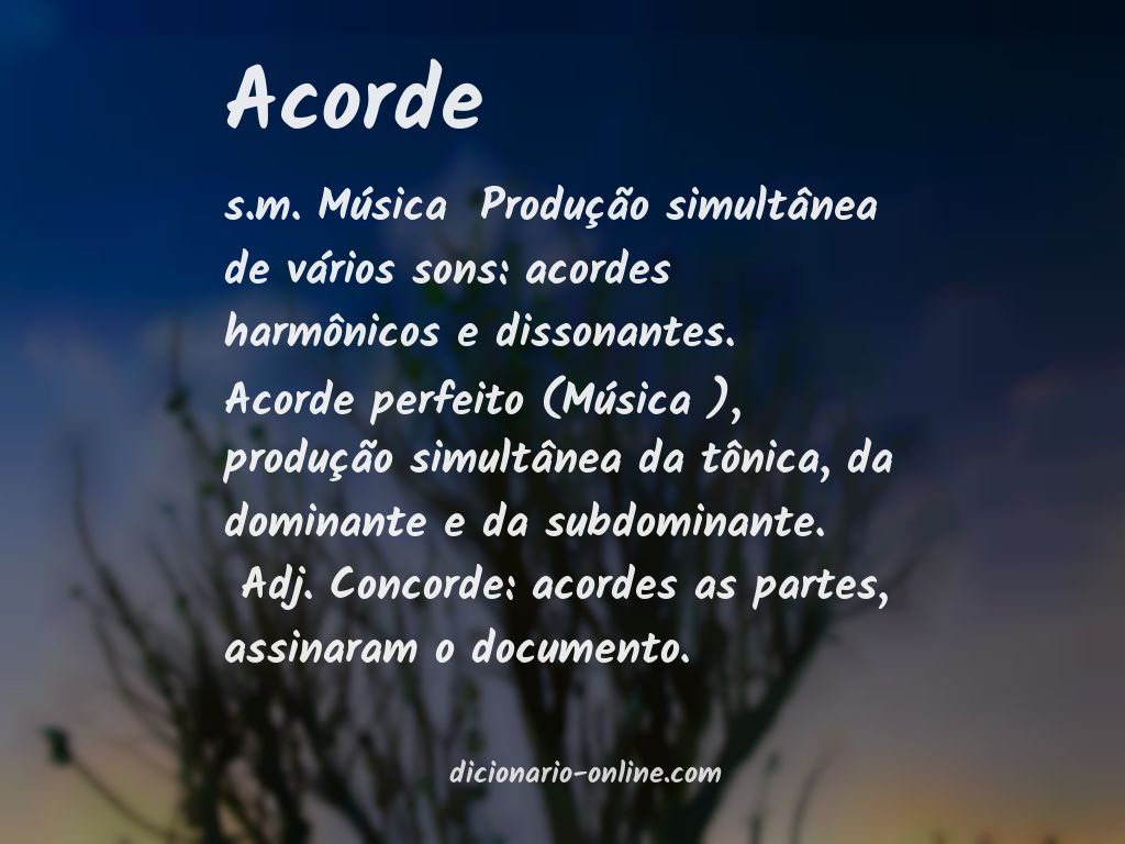 Significado de acorde