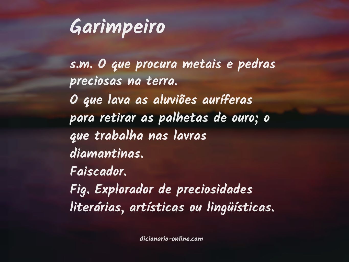 Significado de garimpeiro