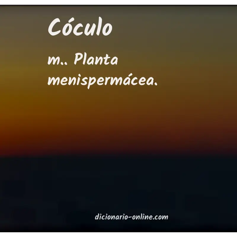 Significado de cóculo