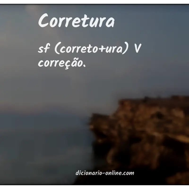 Significado de corretura