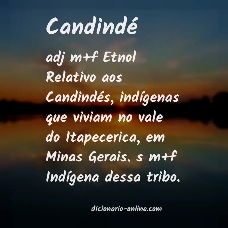 Significado de candindé