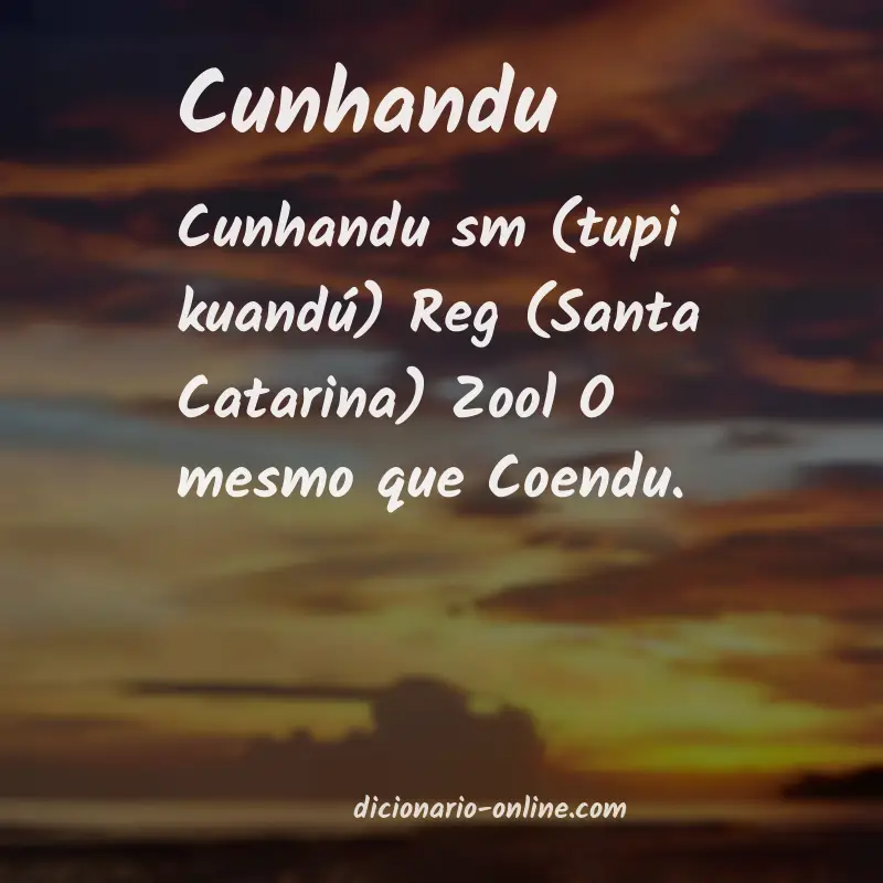 Significado de cunhandu