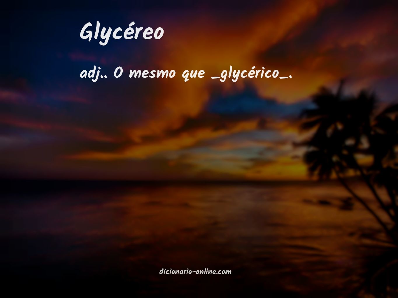 Significado de glycéreo